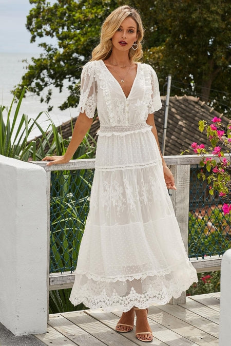 White Lace Summer Maxi Dress ...